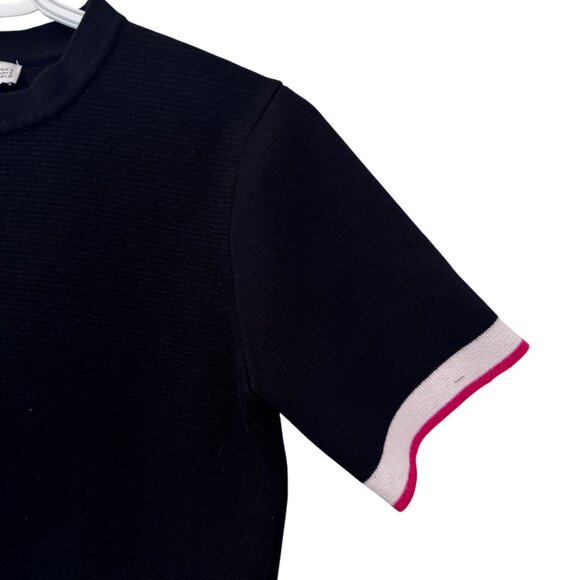 Zara black knit short sleeve top size S - Picture 4 of 8